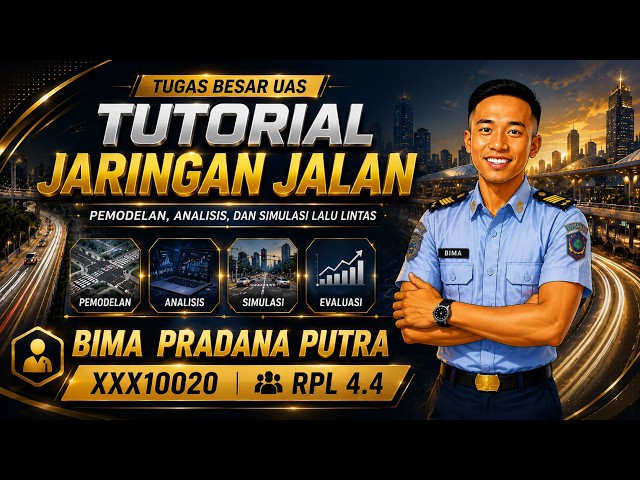 TUTORIAL JARINGAN JALAN PTV VISSIM LENGKAP !!!!