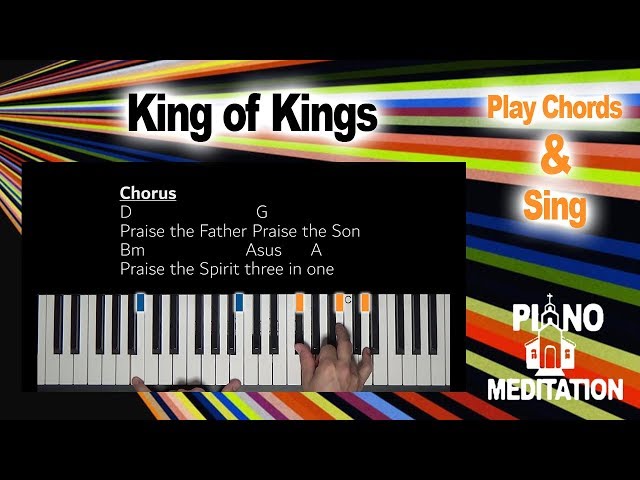 King of Kings Piano Tutorial - Chord and Sing [D]