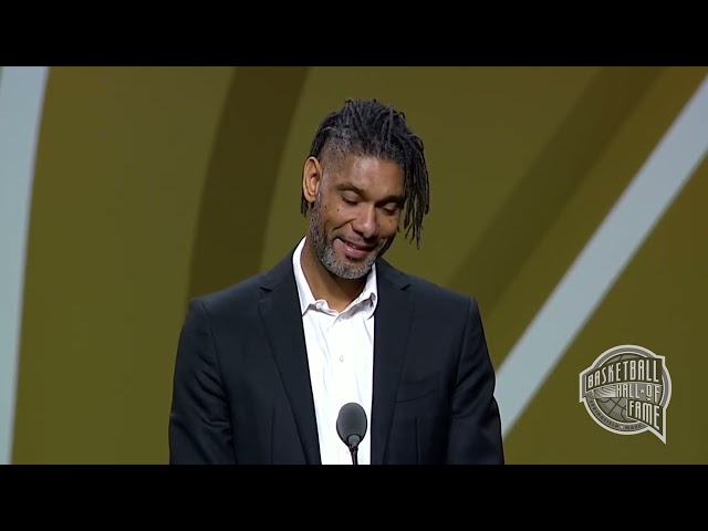 Tim Duncan's Basketball Hall of Fame Enshrinement Speech