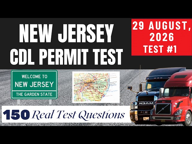 New Jersey CDL General Knowledge Questions and Answers | CDL Permit Test 2026 | CDL Practice Test