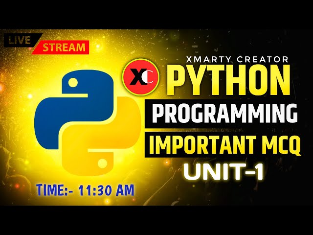 PYTHON Programming Important MCQ || UNIT-1 || SUNDAY LIVE QUIZ || Python Programming