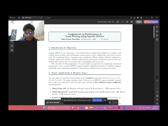 Video Walkthrough of Performance and Load Testing using Apache Jmeter - 2305075