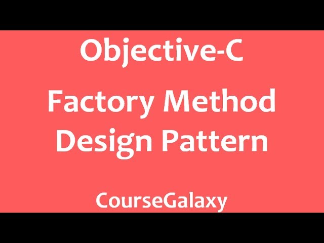 Factory Method Design Pattern In Objective-C