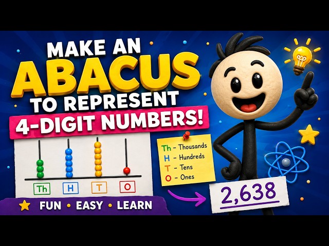 How to Use an Abacus to Make 4-Digit Numbers | Easy & Fun Math for Kids | Banana Learning Co.