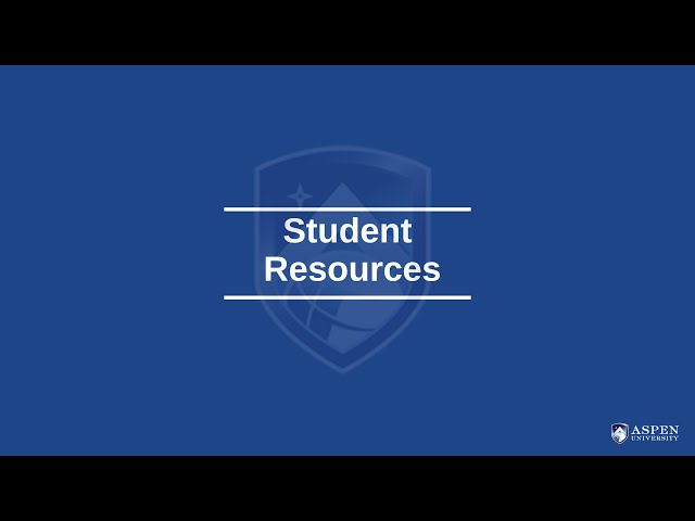 Student Resources Overview