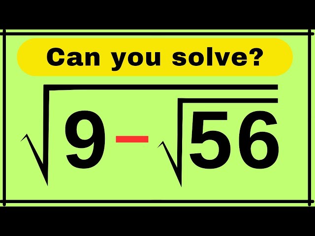 Germany | A Nice Nested Square Root Math Olympiad Problem| Maths Olympiad| Can you solve this?