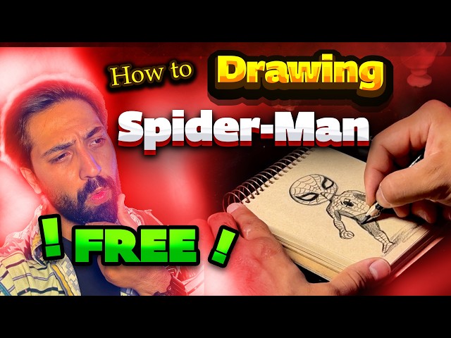 Easy and Simple drawing spider man for Beginners Step by step Tutorial
