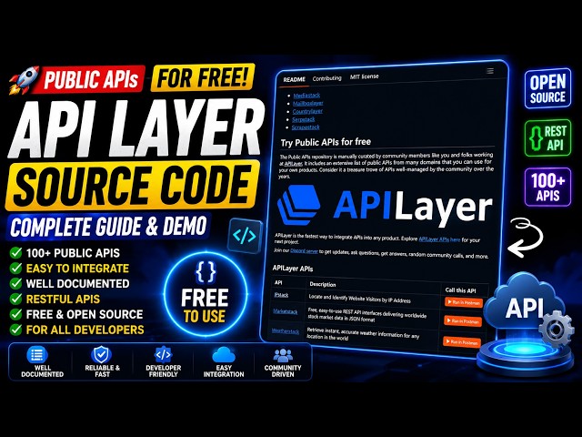 Public APIs Repository Source Code | API Layer Complete Guide | 1000+ Free REST APIs for Developers