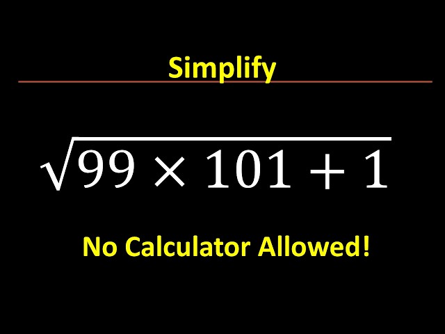 Nice Math Problem | No Calculator Allowed | Math Olympiad