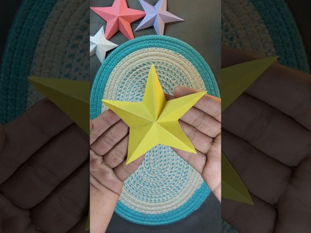 DIY Paper Star Making ✨| Star Craft Tutorial | DIY paper craft idea #Shorts #craft #viral #trending