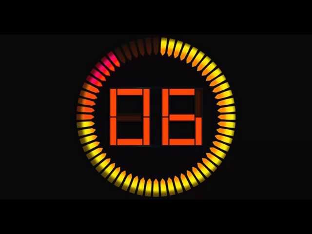 Countdown Timer 60 sec ( v 278 ) Circle Timer with Sound Effects HD 4k