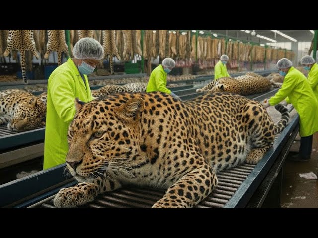 Inside the Leopard Leather Factory: From Leopard  Skins to  Luxury Items! (Full Process)