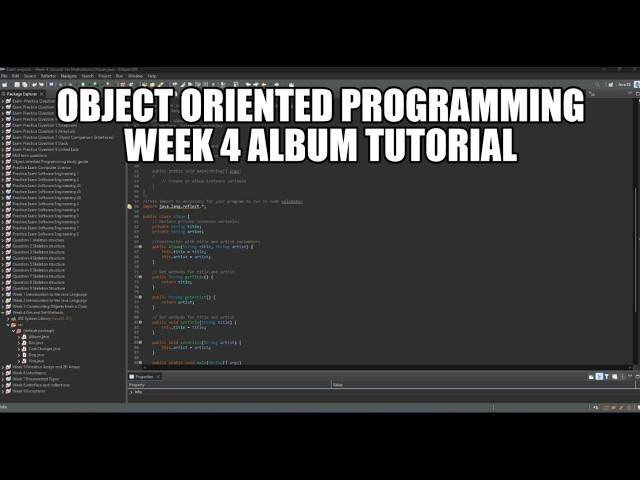 Object oriented programming week 4 Album tutorial