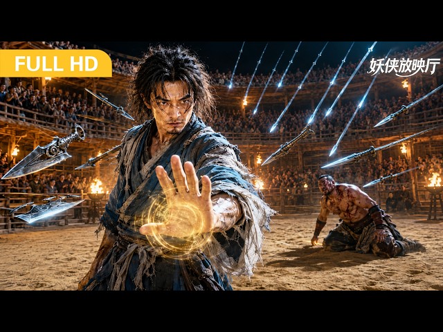【Chinese drama】擂台恶霸嚣张挑衅，不料台下少年手握失传暗器，一招血溅当场