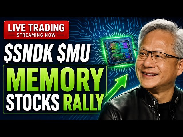 Sandisk, Micron Lead AI Stock Rally 📈 Live Trading Stock Market Today | $MU $AMD $SKHY $SNDK