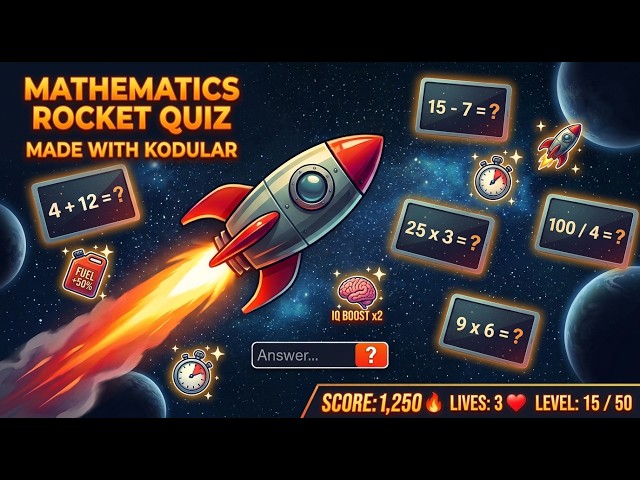 Create a Math Rocket Quiz Game With Kodular