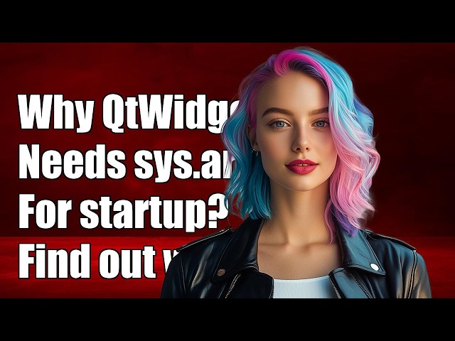 Why does QtWidgets.QApplication require sys.argv?