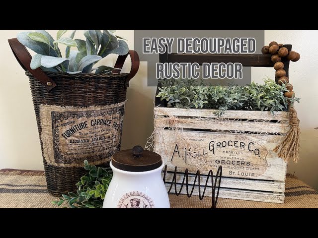 Thrift Flips For Home Decor | Thrift To Treasure | Rustic Decoupage Flips
