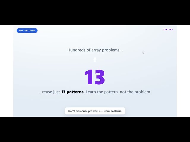 Chapter 0/13 Array Coding Patterns to Crack Any Coding Interview