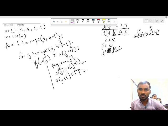 Bubble Sort Using Python In Hindi