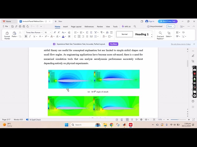 Inviscid Panel Method for NACA Airfoil in MATLAB | Potential Flow & Lift Coefficient Simulation