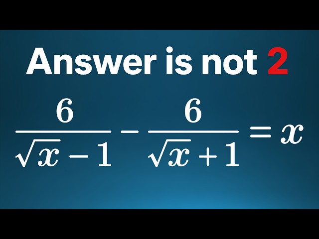 Solve for X in This Elegant Equation | Math Olympiad