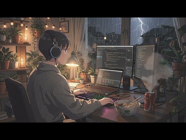 lofi jazz coding radio 🎷 smooth beats to code & study to ~ neon city night