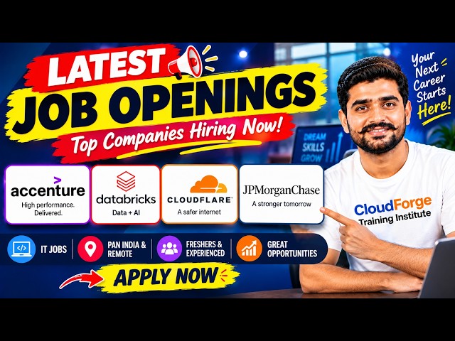 Latest IT Job Openings 2026 | Accenture, Databricks, Cloudflare & JPMC | Software Jobs #aws #devops