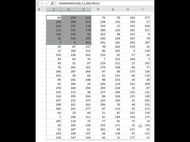 Generating Random array of numbers using #RandArray in MS #excel #exceltips #randomnumbers