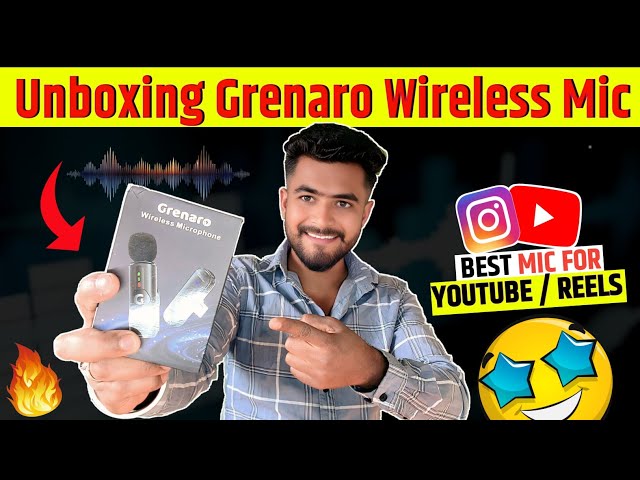 Grenaro Wireless Mic Unboxing & Review 🔥 | Sound Test | Best Budget Mic for YouTube? | Hindi