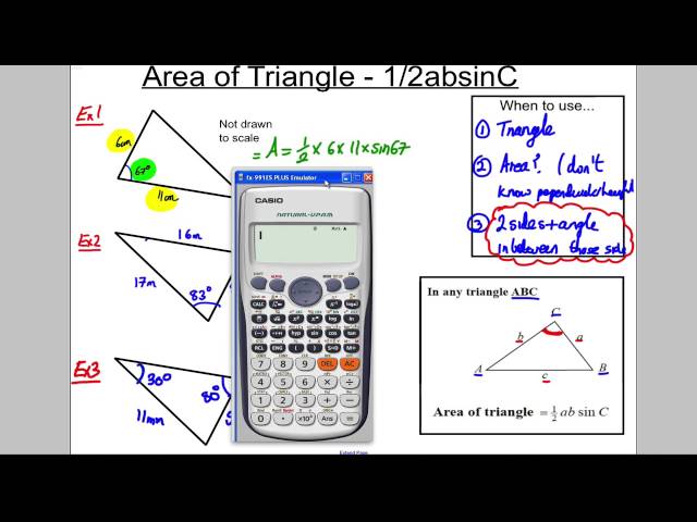 GCSE Revision Video 9 - Area of Triangle 1/2absinC