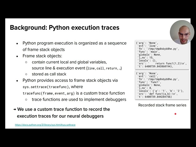 Towards a Neural Debugger for Python