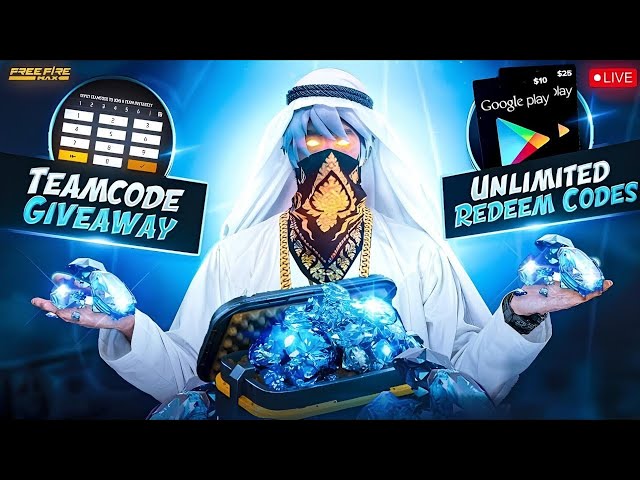 🔴FREE FIRE LIVE TEAM CODE WIN 800 RS REDEEM CODE AND UPI GIVEAWAY #fflive #shortslive #ff #shorts