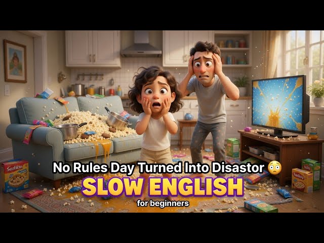 No Rules Day Turned Into Disaster 😳 | Learn English Through Story | Slow English for Beginners