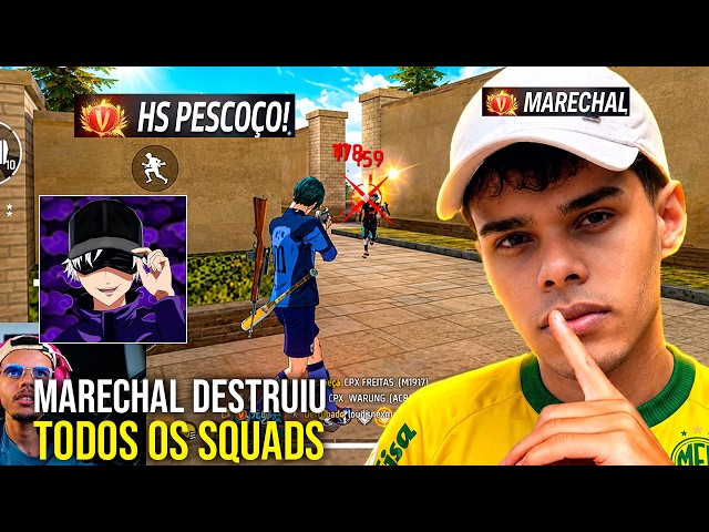 MARECHAL DESTROYED EVERY SQUAD WITH PERFECT SENSITIVITY IN RANKED: MARECHAL CLIPS - FREE FIRE