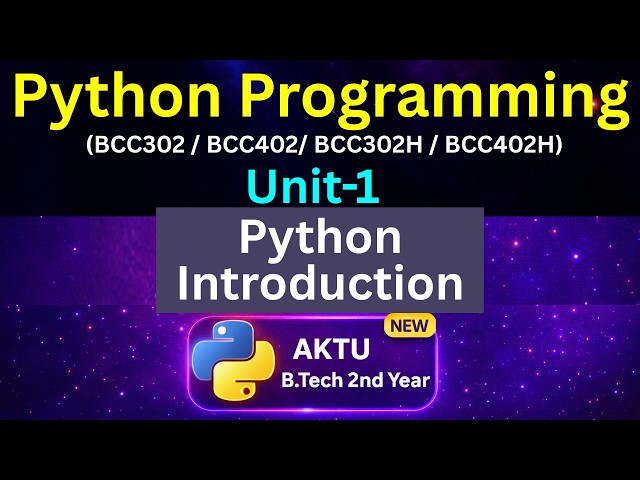 U1L2  What is Python ? | Python for AKTU B.Tech 2nd Year | BCC302 | BCC402 | Eduglue
