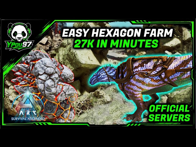 27K Hexagons in Minutes! Best Genesis 1 Hexagon Farm (We Will Rock You) | ARK: Survival Ascended