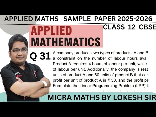 Q31 A company produces two types of products, A and B. The company is limited by a constraint on