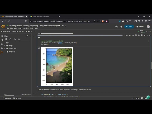 Getting Started   Loading, Displaying, Saving and Dimensions