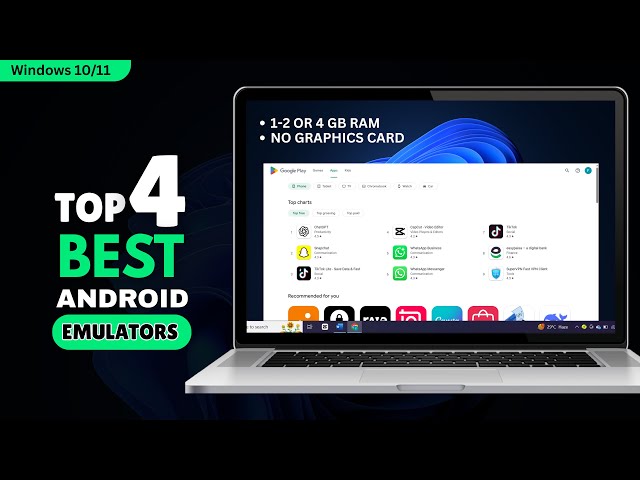 🔥Top 4 Best Android Emulators For 1 2 or 4 GB RAM | Best Android Emulator For Low End PC or Laptop