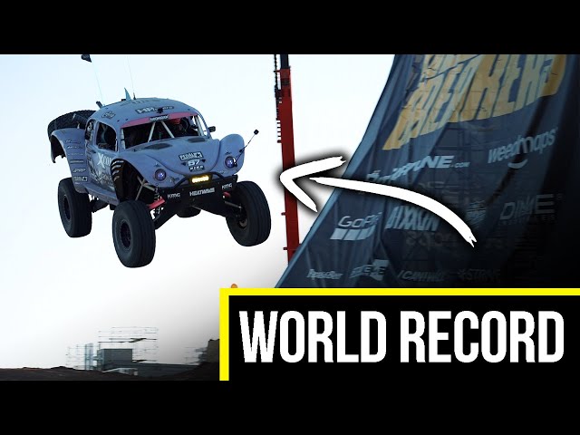 Blake Wilkey' World Record 214-Foot Trophy Truck Jump | Record Breakers revel Surf Park