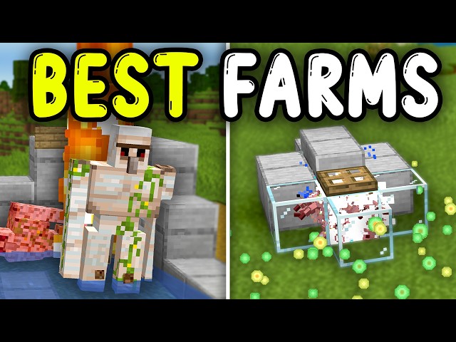 Top 10 BEST FARMS Minecraft Bedrock 26.1/1.21+!
