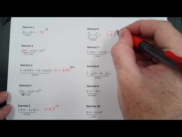 8th Grade Eureka Math Module 1: Lesson 1 - Exponential Notation