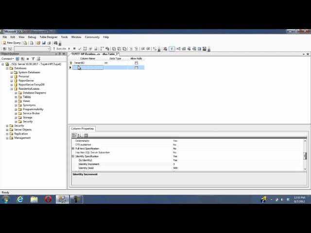SQL Create Table, Primary Key, Default Value