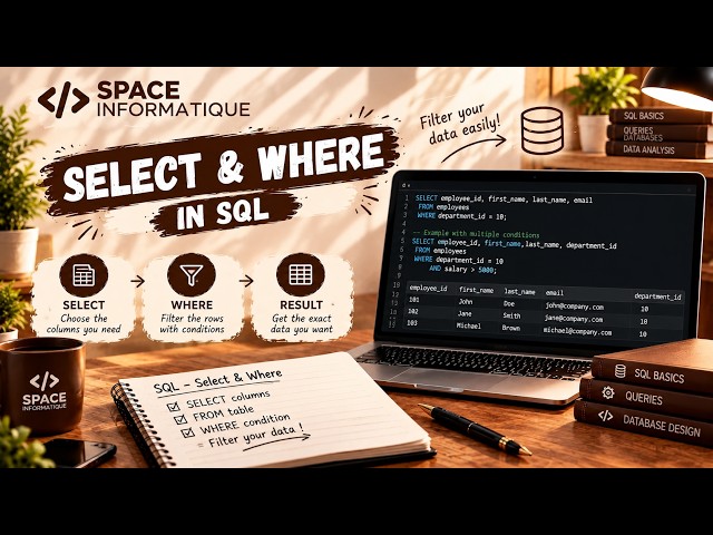 How to Use SELECT & WHERE in SQL | SQL Basics | Space Informatique