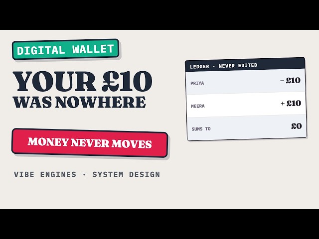Design a Digital Wallet — Your Balance Is Not Stored Anywhere