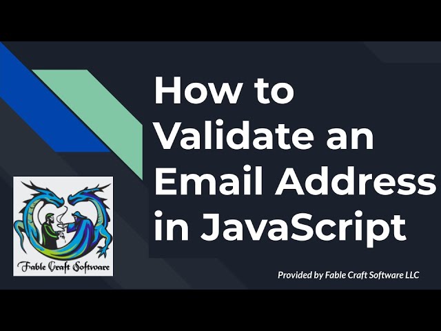 How to Validate an Email Address in JavaScript | Email Validation in JS
