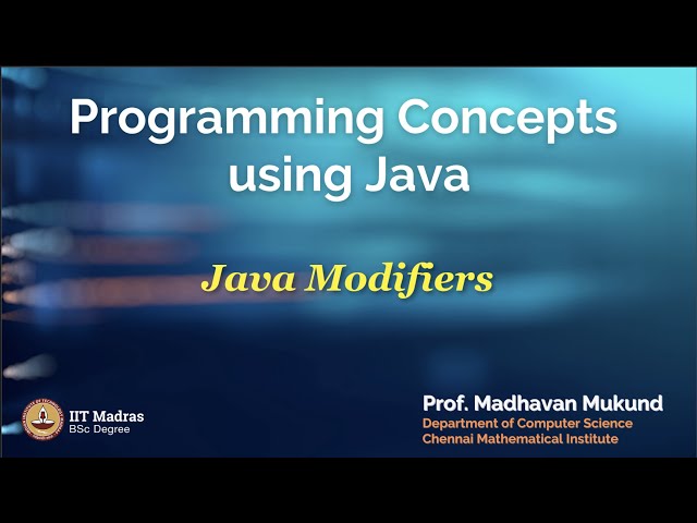 Java modifiers