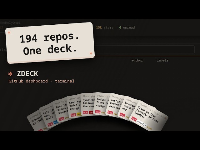 GitHub Dashboard for the Terminal: Every Repo in One Place – ZDECK