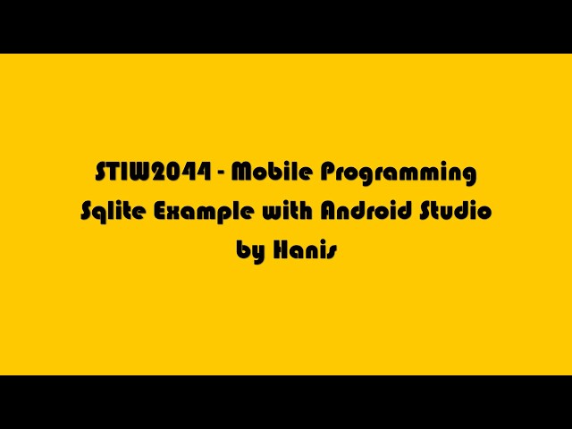 Sqlite Android Studio - updated